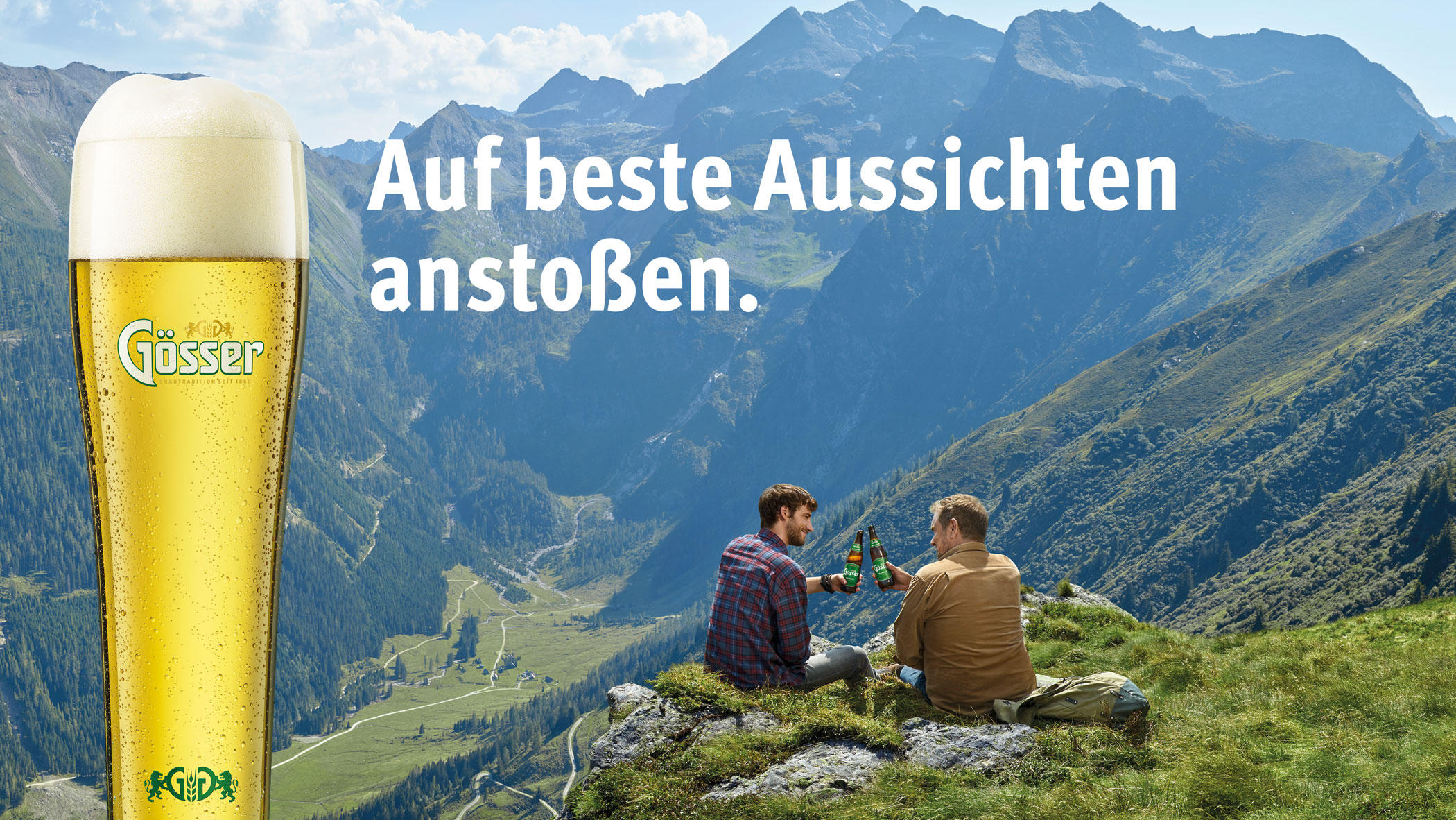 Gösser Banner mit Ausblick